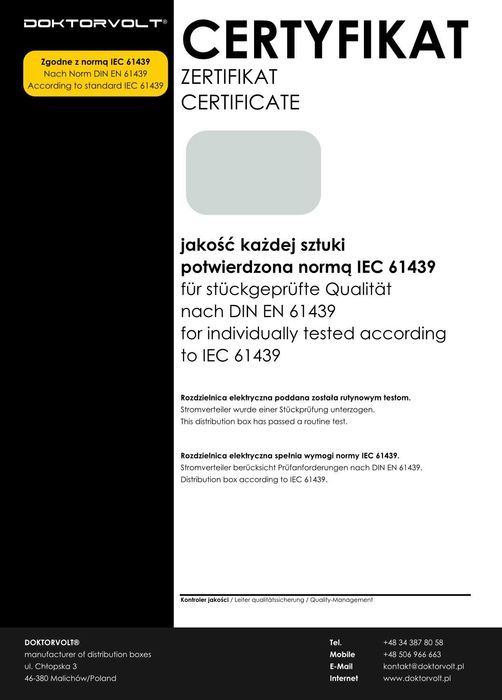 Rozdzielnica budowlana TD 8x230V gniazda Mennekes Doktorvolt 6893