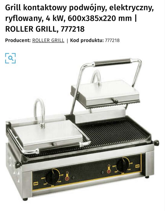 Grill Kontaktowy podwujny Roller Majestic R 4 kW/400V do Kebaba Profes