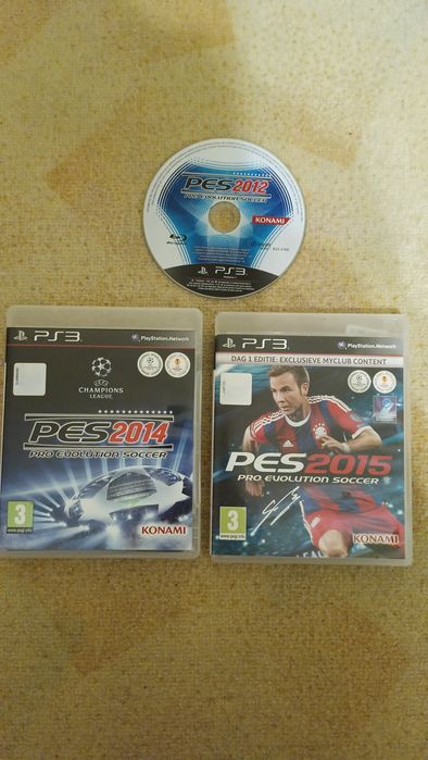 Trzy gry PES 2012,2014,2015 PS3 (Pro Evolution Soccer)