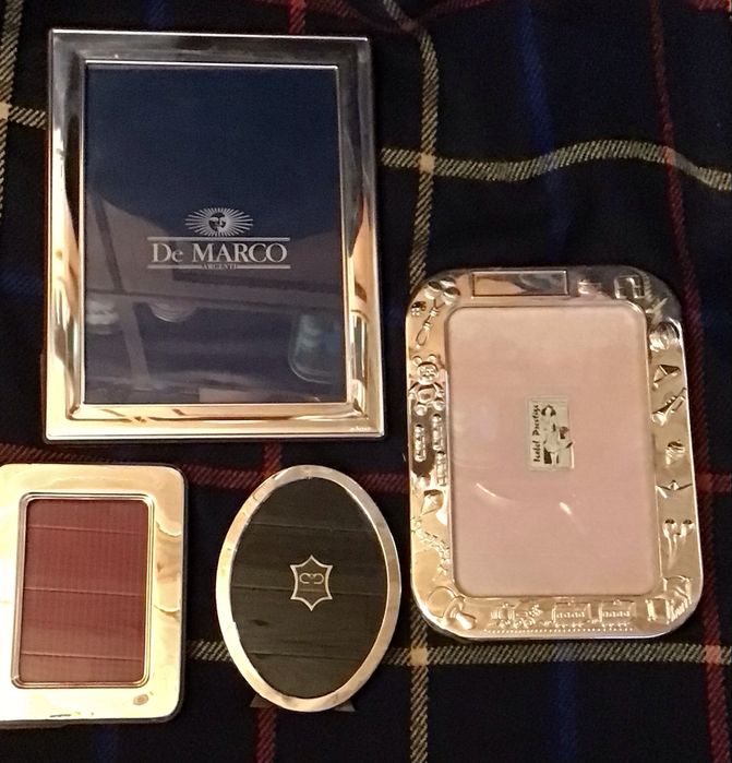 Moldura de prata conjunto 4