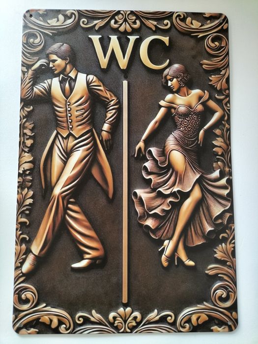 Placa WC Bailarinos
