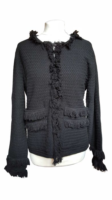 TAIFUN kardigan z zamkiem wełna- elastan   L -LX