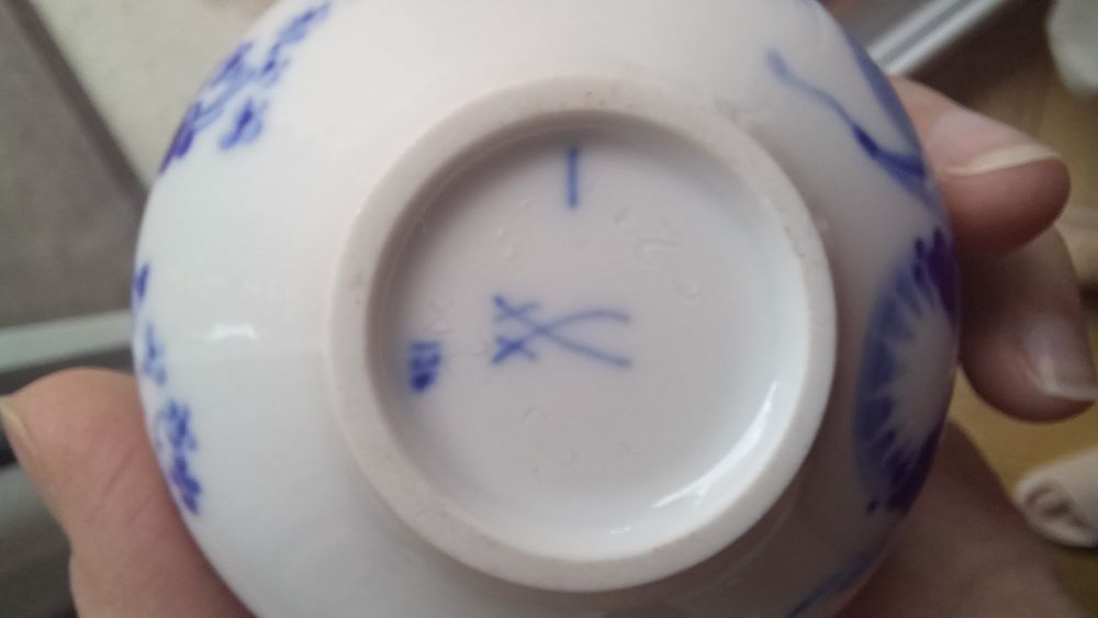 Mała Cukierniczka Cukiernica Meissen Miśnia Blue Onion