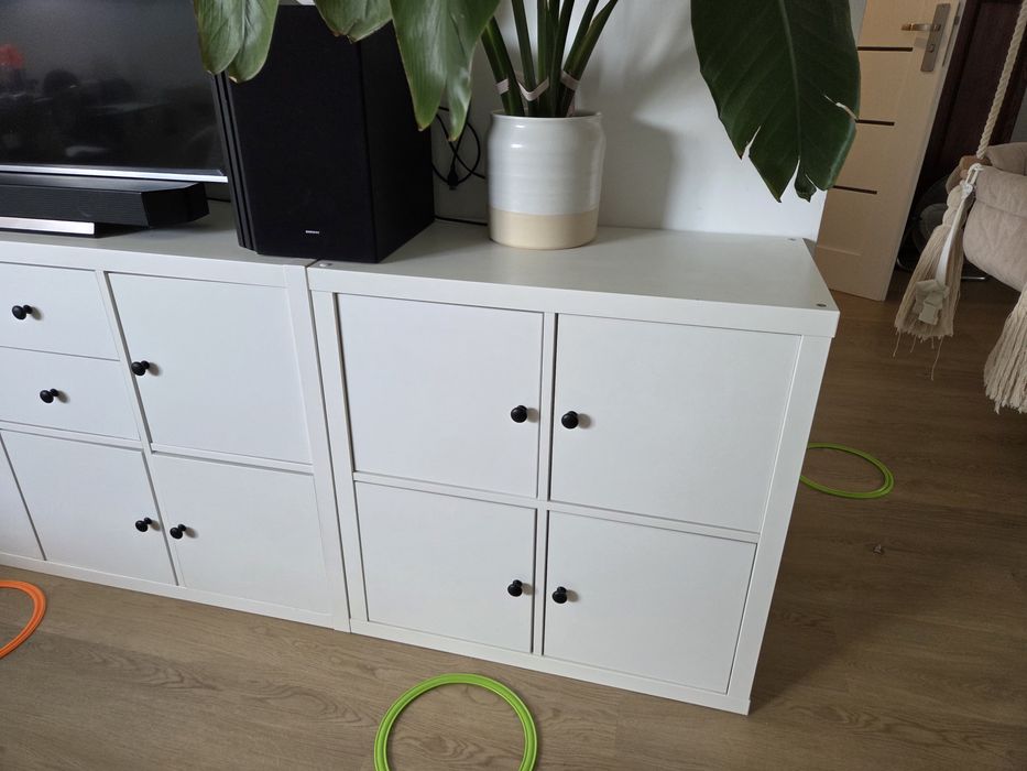 KALLAX IKEA 2x2 / 4x2 / 4x1 biały z wkladami