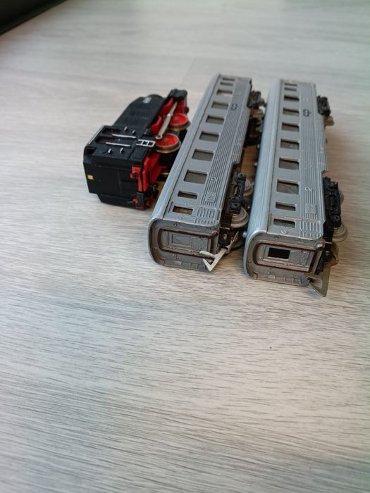 Locomotiva a vapor Jouef DC + carruagens, H0, 1/87