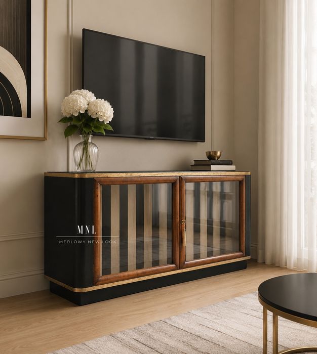 Komoda modern ArtDeco - drewno pod TV