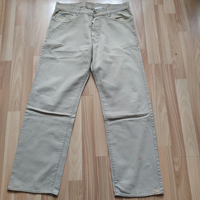 Spodnie męskie w kolorze beżowym