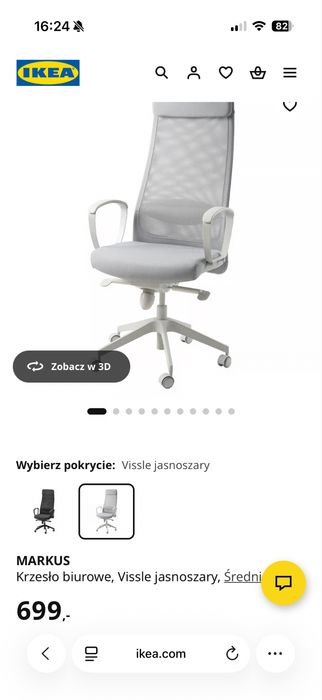 Fotel obrotowy biurkowy