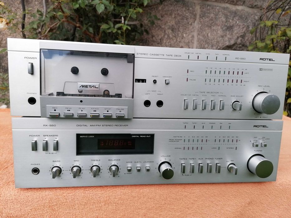 ROTEL RX-550 RD-550 Japońska Wieża Stereo Prl