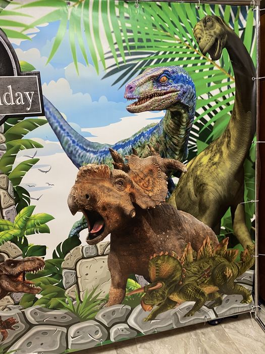 Баннер фотозона динозавры