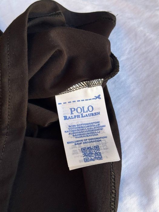 Футболка Поло чорна/Чоловіча футболка Ralph Lauren/