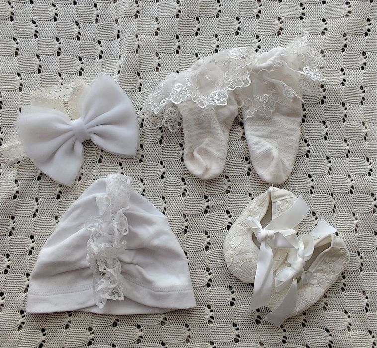 Ubranko do chrztu dla dziewczynki, sukienka do chrztu, komplet do chrz