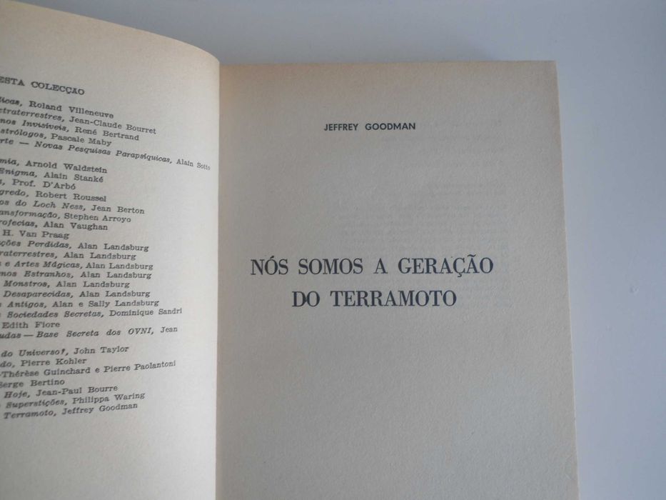 Nós Somos A Geração do Terramoto de Jeffrey Goodman