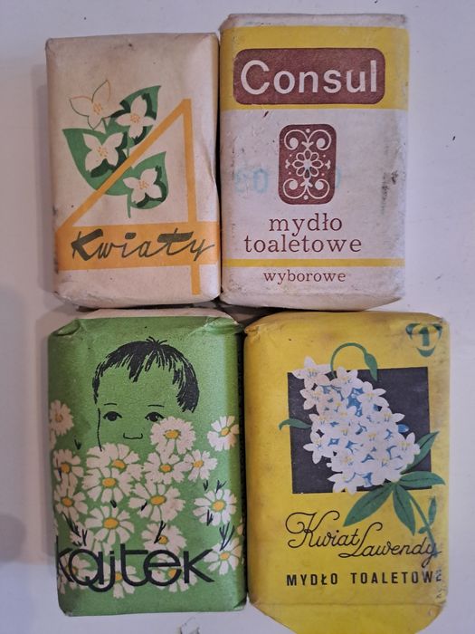 Mydło PRL vintage , pakiet 4 sztuki
