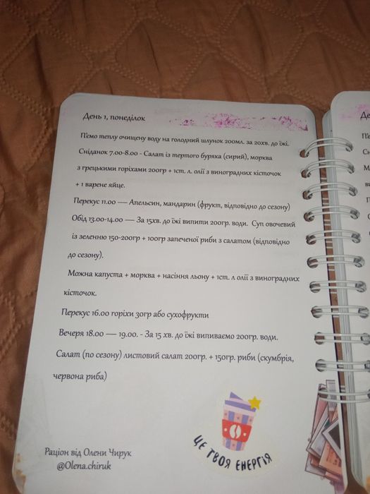 Планер/блокнот на каждый день. Правильное питание, желания, прикольные
