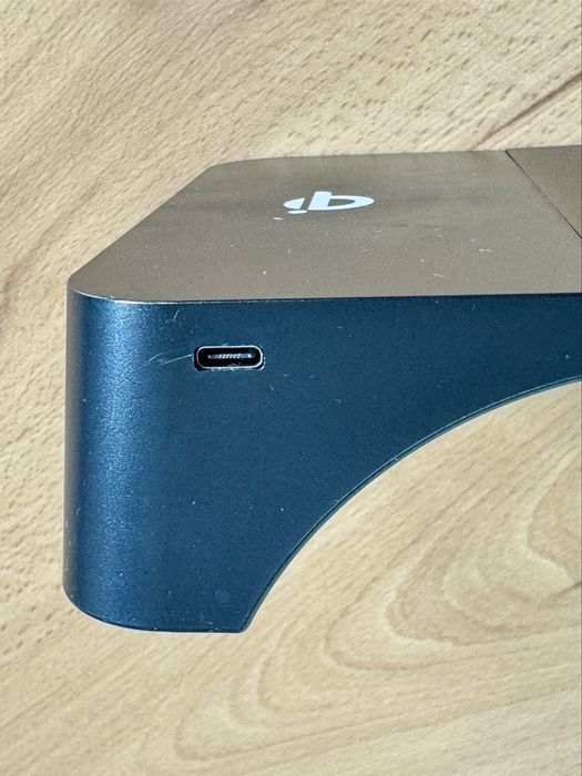Podstawka pod monitor z ładowarką bezprzewodową i portami USB – czarna
