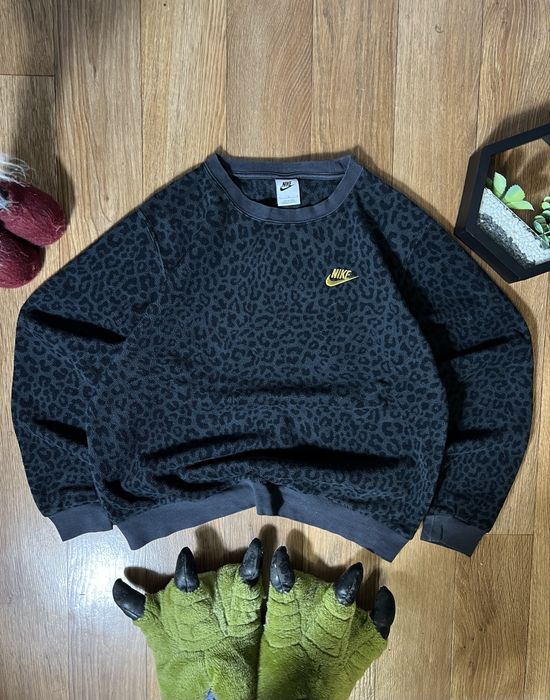 Свитшот Nike Флісовий Леопардовий Найк Світшот Кофта Леопард Фліс Кофт