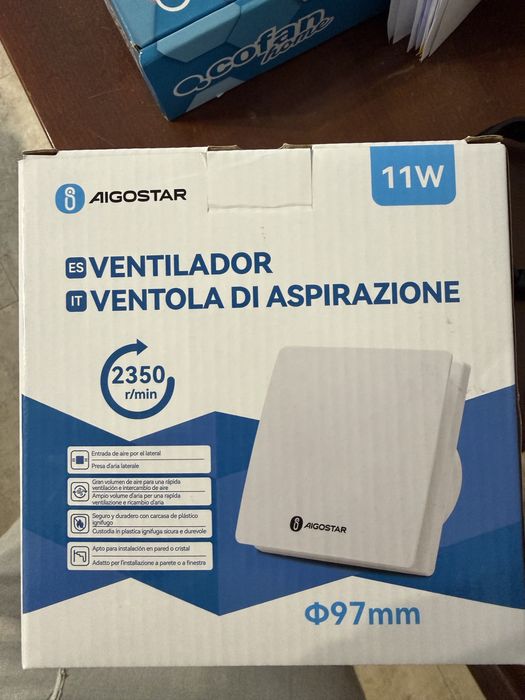 Aigostar Extrator de ar para casa de banho 100mm