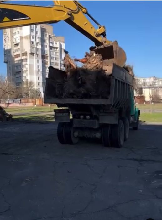 Услуги экскаватора и самосвалов