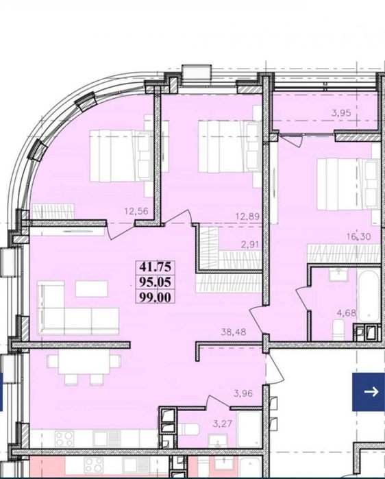 3-rooms apartment apartment by the address st. Sudostroitelnaya (area 100 m²) - Atlanta.ua - photo 13