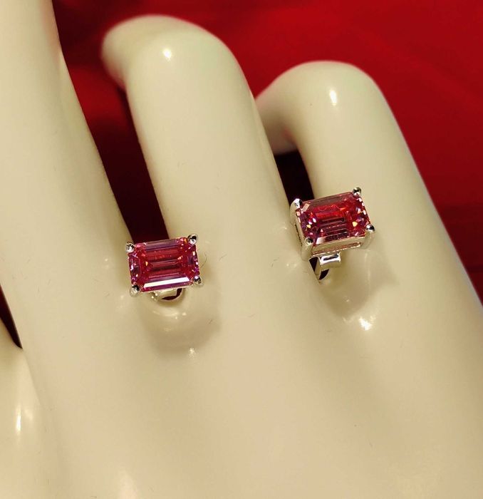 Kolczyki Diament Moissanit 2x1CT VVS1-DGratisy:)  Promocje !:)