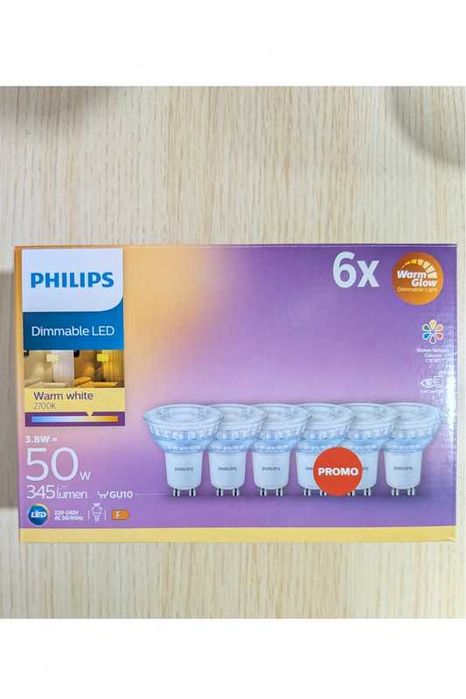 Lâmpadas Philips, reguláveis, com Warm Glow