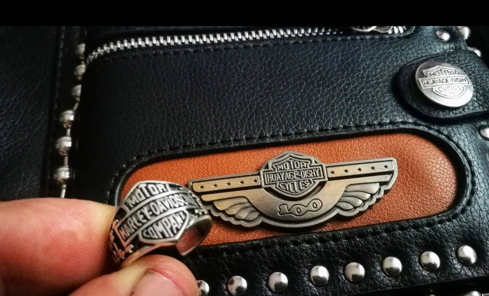 Chopper Cruiser Harley Davidson sygnet pierścień motocyklowy biżuteria