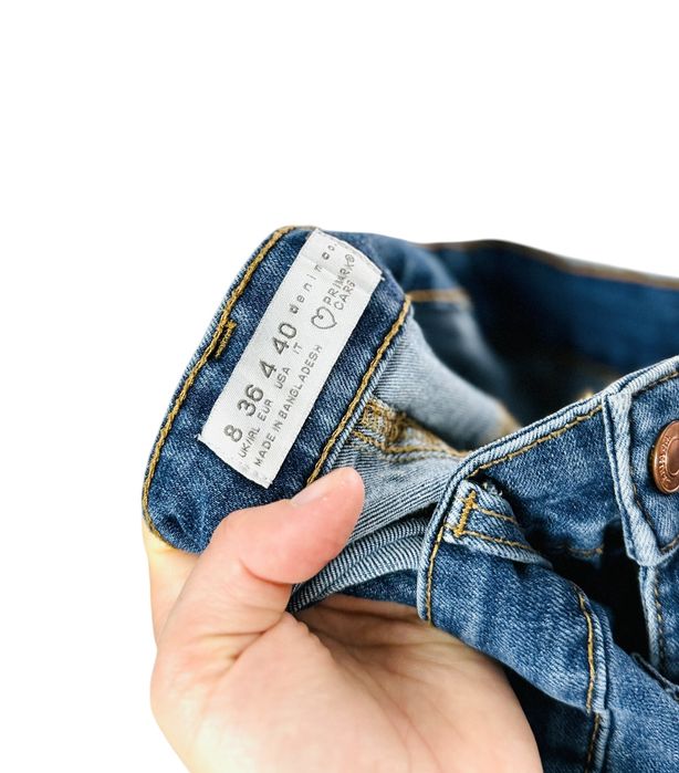 Jeansy rurki niebieskie dopasowane denim core S