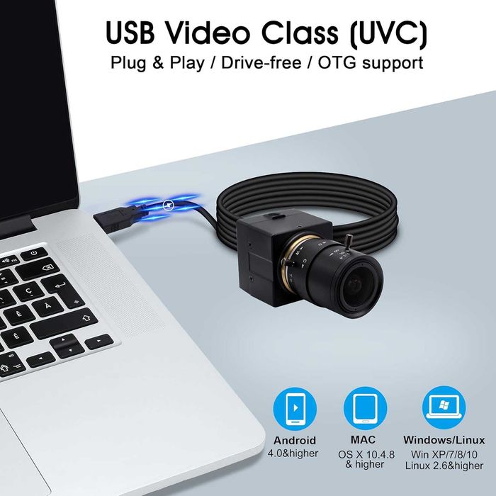 Kamera internetowa Svpro 4K USB UltraHD z obiektywem z zoomem 2,8-12mm