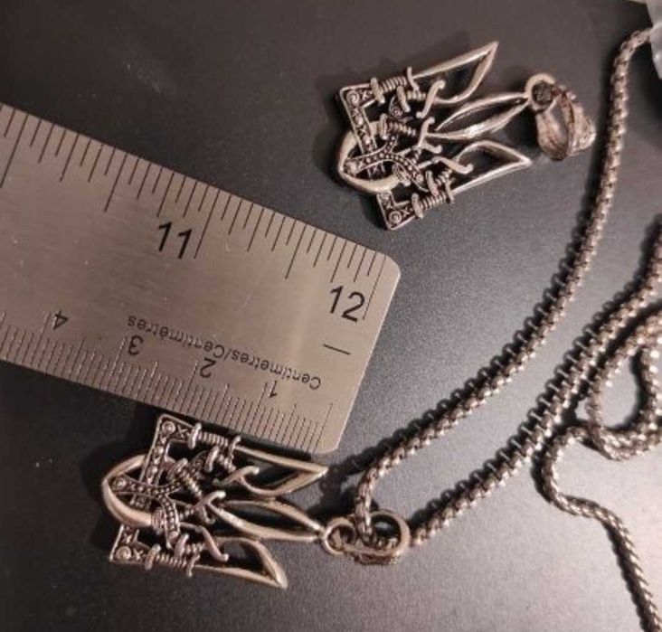 Кулон трезуб на ланцюжку Герб України