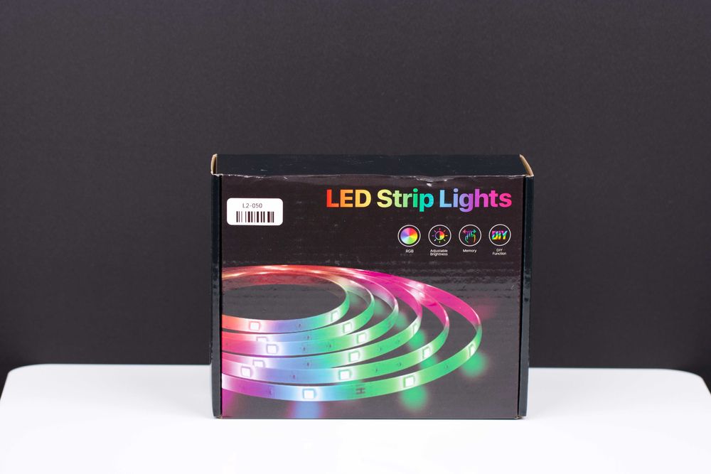 Fita LED RGB Bluetooth com comando – Luz ambiente multicolor