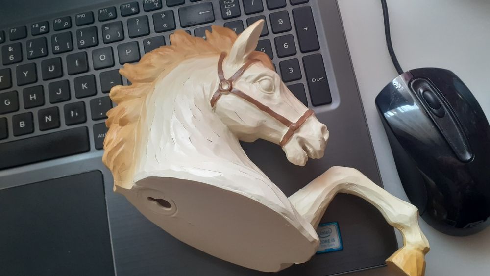 Escultura de parede Cavalo Vintage