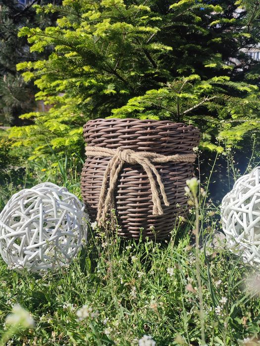 Donica z sztucznego rattanu