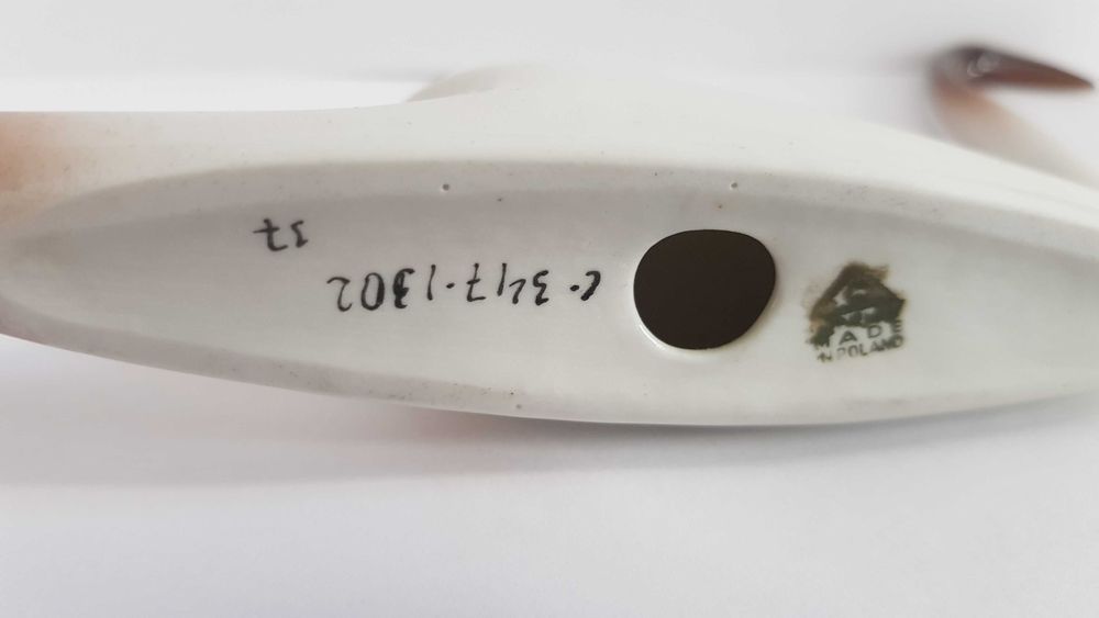 Figurka porcelanowa łabędź Ćmielów lata 60 te unikat