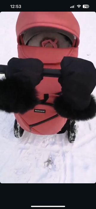 Теплі рукавички на коляску
