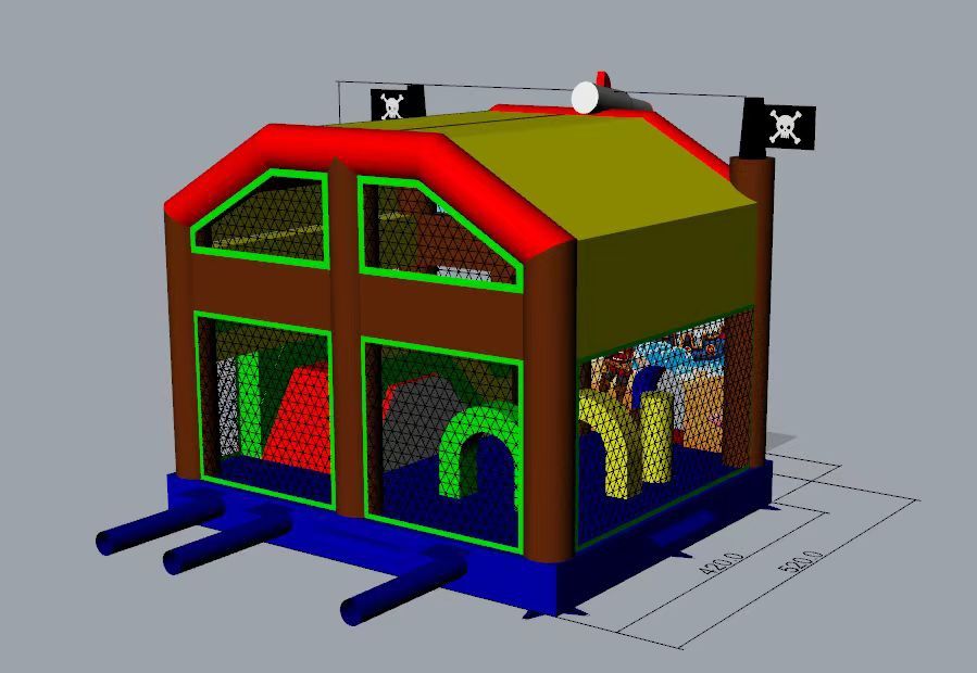 Insuflável casa dos piratas (novo)