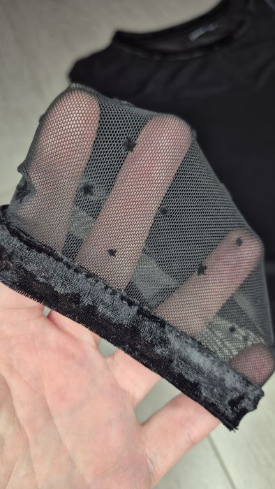 Sukienka czarna mini z koronką