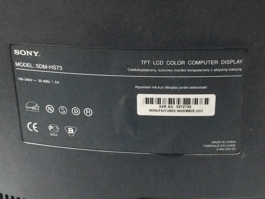 Monitor de pc marca Sony, usado em bom estado