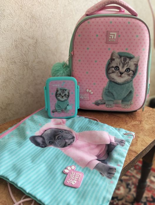 Шкільний портфель/рюкзак/сумка/ланчбокс Kite Studio Pets