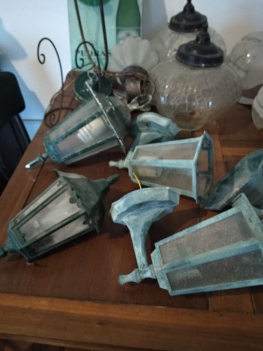 Candeeiros vários antigos