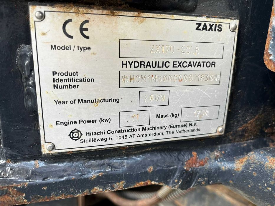 Koparka gąsienicowa Hitachi ZX17U-2CLR