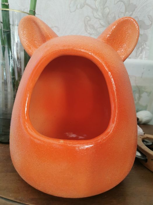 Купалка керамічна для гризунів Mazceramics ручної роботи з вушками