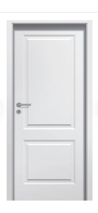 NOWE Skrzydło drzwiowe drzwi polskone modern 2 RAL białe 80 prawe 9003