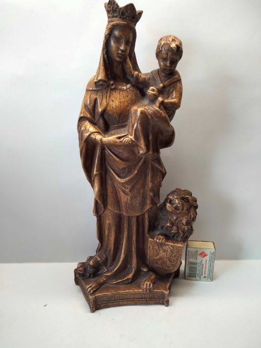 Duża stara figura Matka Boska ,Boża z dzieciątkiem Jezus
