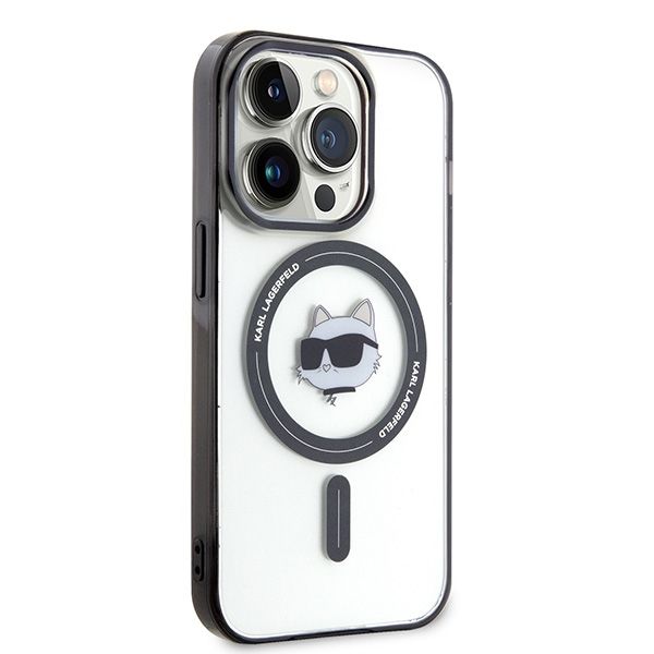 Etui Karl Lagerfeld IML Choupette's Head MagSafe do iPhone 15 Pro Max - przezroczyste