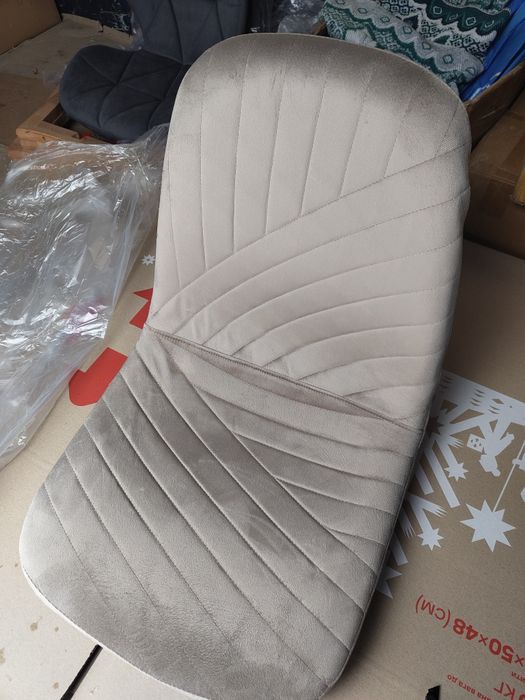 Крісло Лофт, Стілець Скандинавський Alaska ВЕЛЮР стул (капучіно, беж)