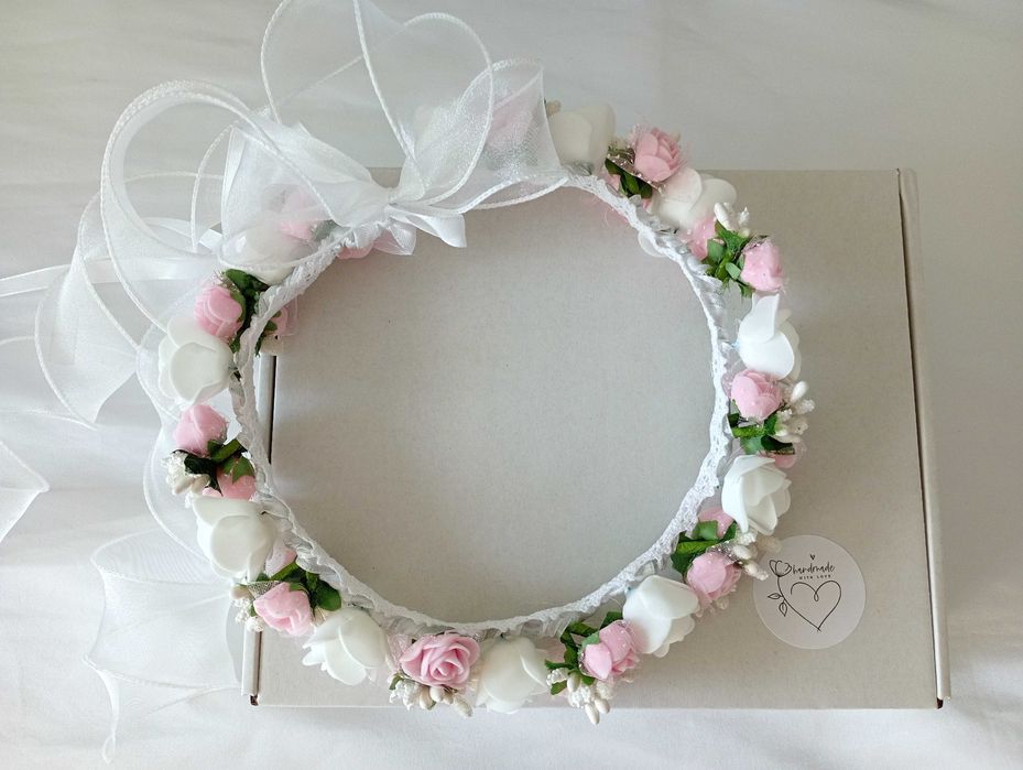 Wianek komunijny - rękodzieło