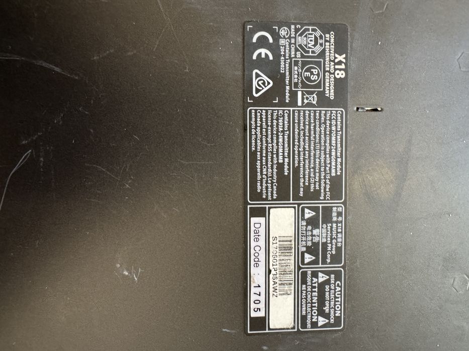Behringer x air 18