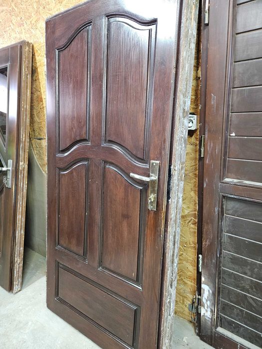 DRZWI Zewnętrzne Dębowe Drewniane Wejściowe Pełne 101x209cm