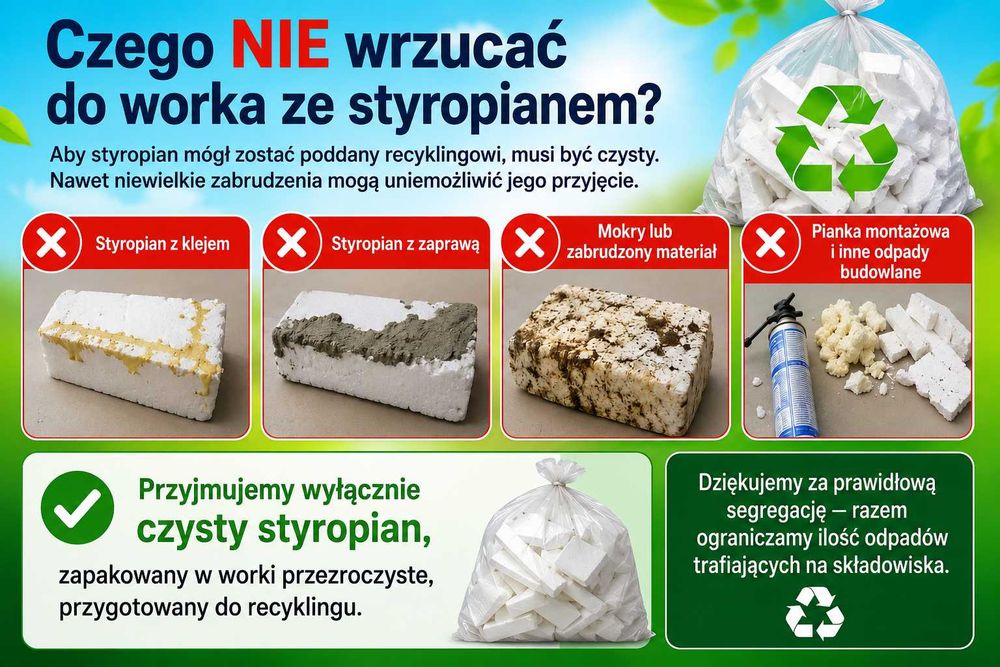 Przyjmujemy Odpady EPS do Recyklingu! Odpady ze styropianu!